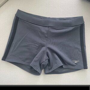 Men's Speedo Square Cut Bathing Suit- Size Medium- Grey